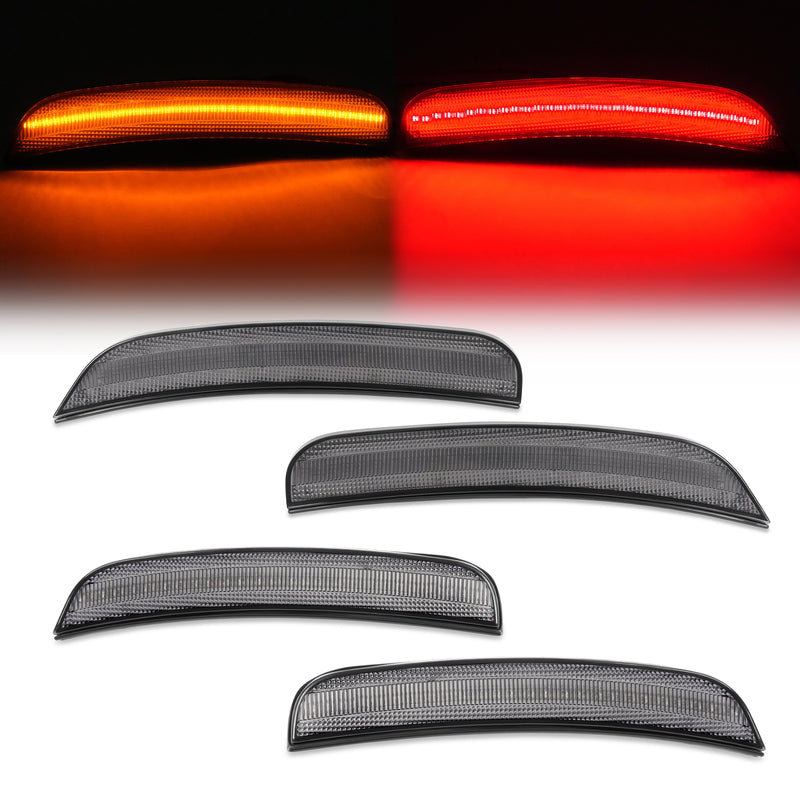 Smoke LED Front/Rear Side Marker Lights for Chrysler 300C 300S 2015-2023