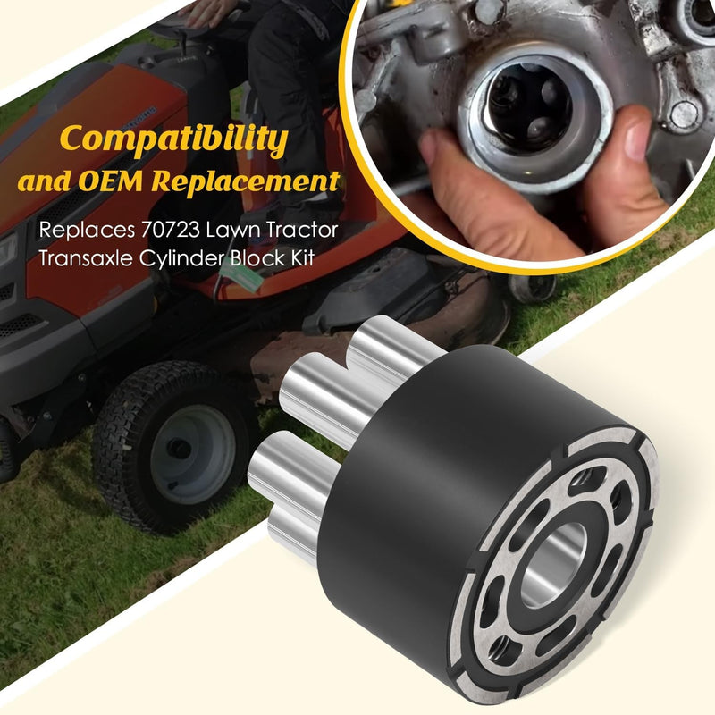 70723 Cylinder Block Kit 7-Piston Assembly Hydrostatic Transaxle for Hydro-Gear