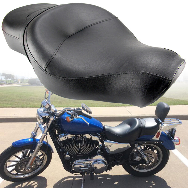 Driver Passenger Two-Up Seat for Harley Sportster XL Iron 883 1200 Custom