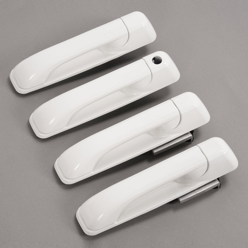 Outside Door Handle White for Dodge Ram 1500 2009-2024 2500 2011-2025 4 Pcs