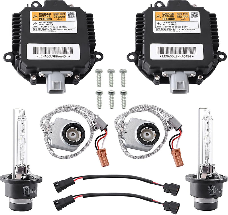2 Set Xenon Ballast Igniter HID D2S Bulb Kit for 07-15 Infiniti G35 G37 Q40 Q50