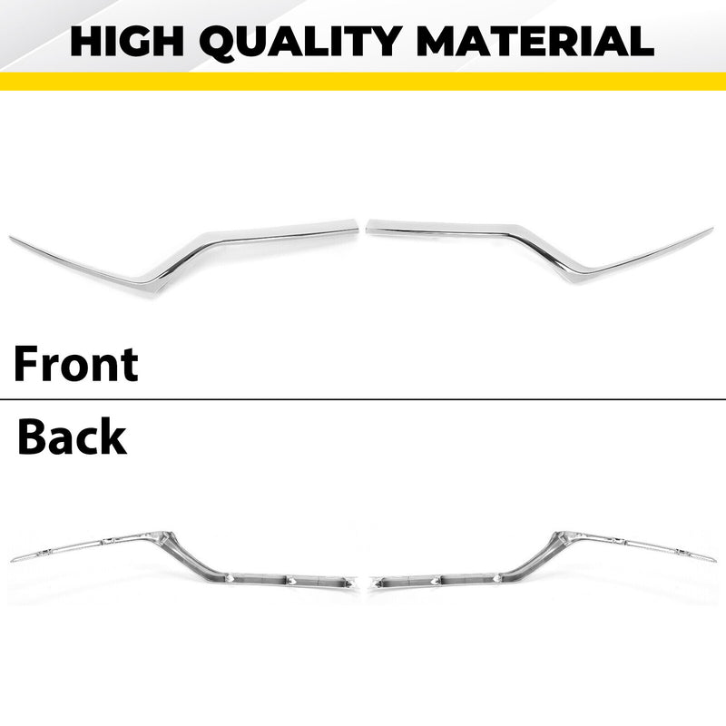 Chrome Trim Grille Headlight Molding for Honda CRV CR-V 2017-2019 Pair