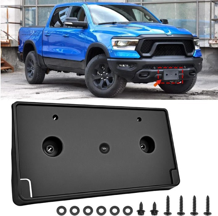 Front License Plate Bracket Screws Kit for 2019-24 Dodge RAM 1500 with DT Bumper