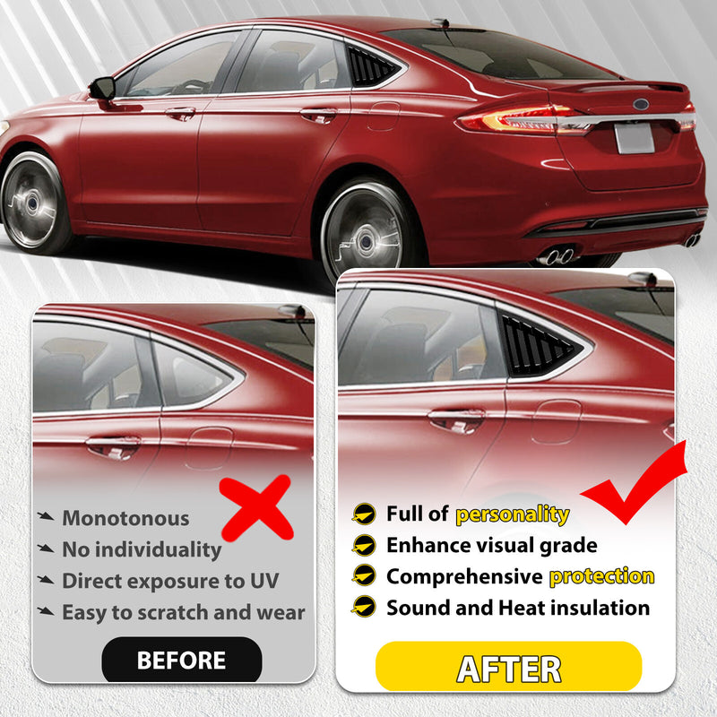 Side Quarter Window Louver Cover Scoop Vent for Ford Mondeo Fusion 2013-2020