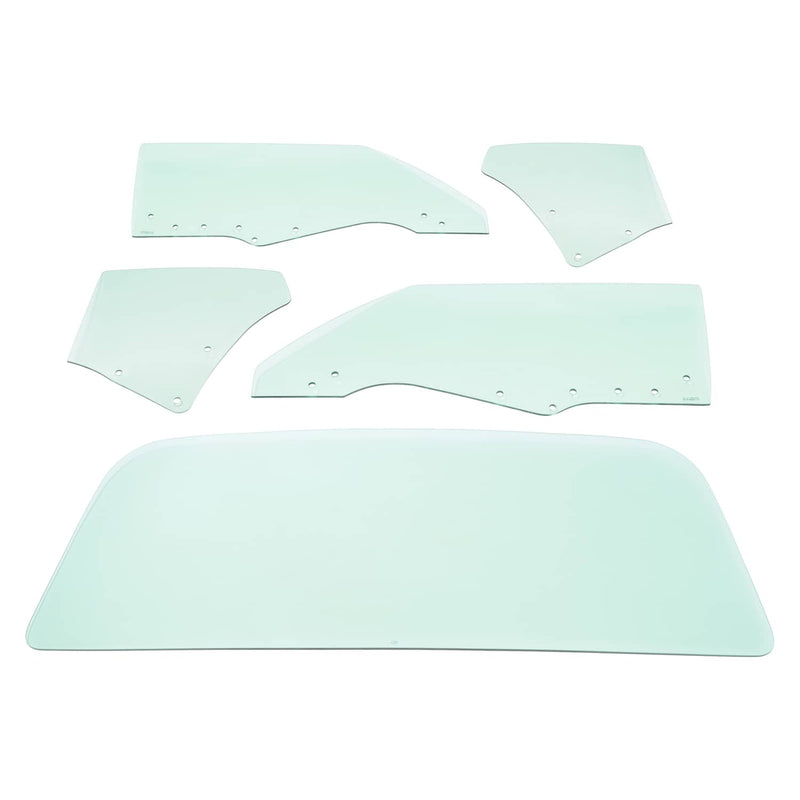 DURAFORCE Rear Side Window Glass for Chevrolet Chevelle 1970-1972 2 Door 5 Pcs