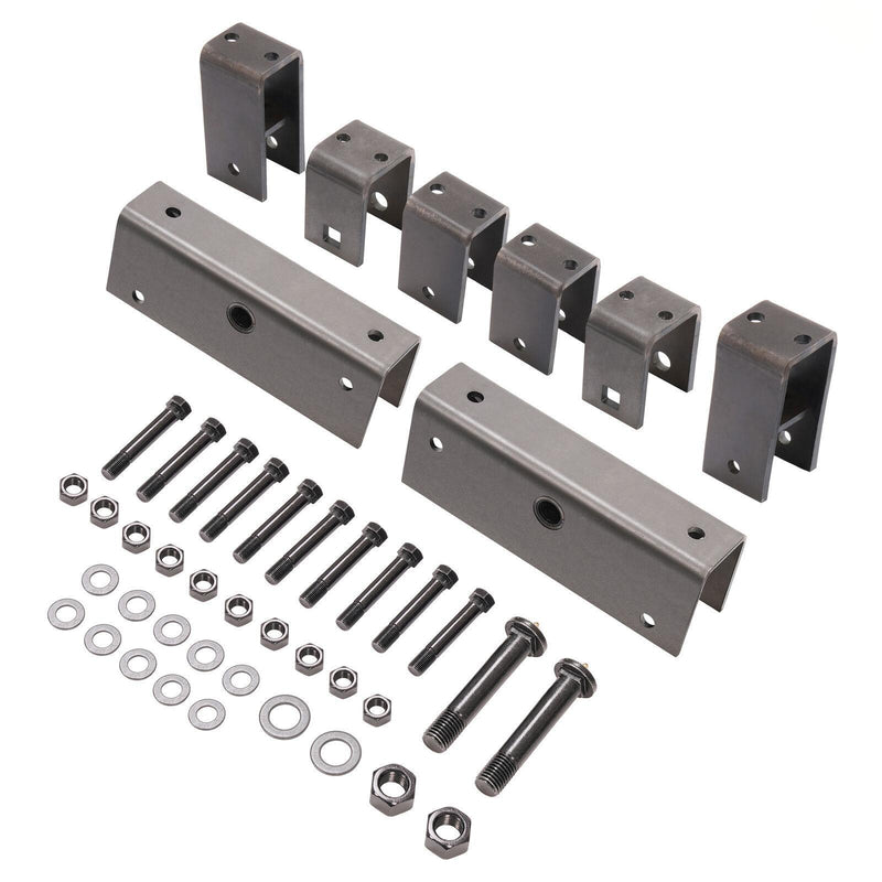 Slipper Spring Tandem Axle Hanger Kit 2" with Equalizer Bolts for Trailer