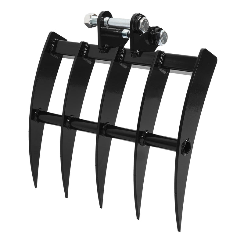 Mini Excavator Attachment Rake 5 Tools for Mini Excavator Heavy Duty Thick