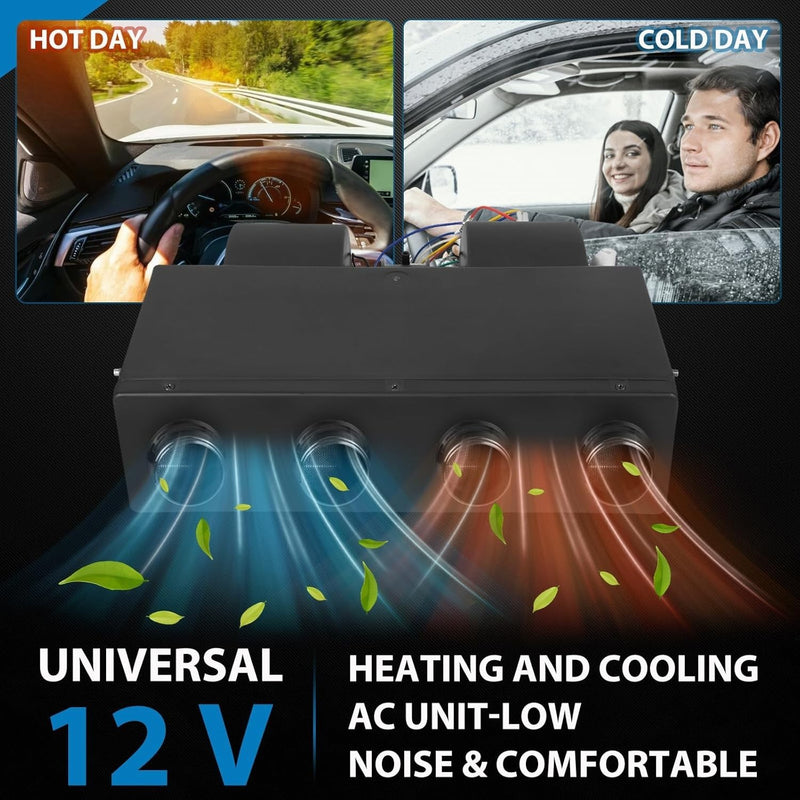 12V Electric Cool Heat Universal Underdash Air Conditioner for Car Auto A/C 63A