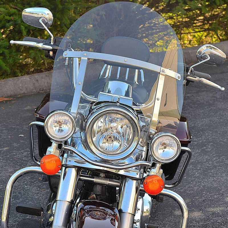 Front Windshield with Bracket for Harley Touring Road King 1994-2024 Detachable