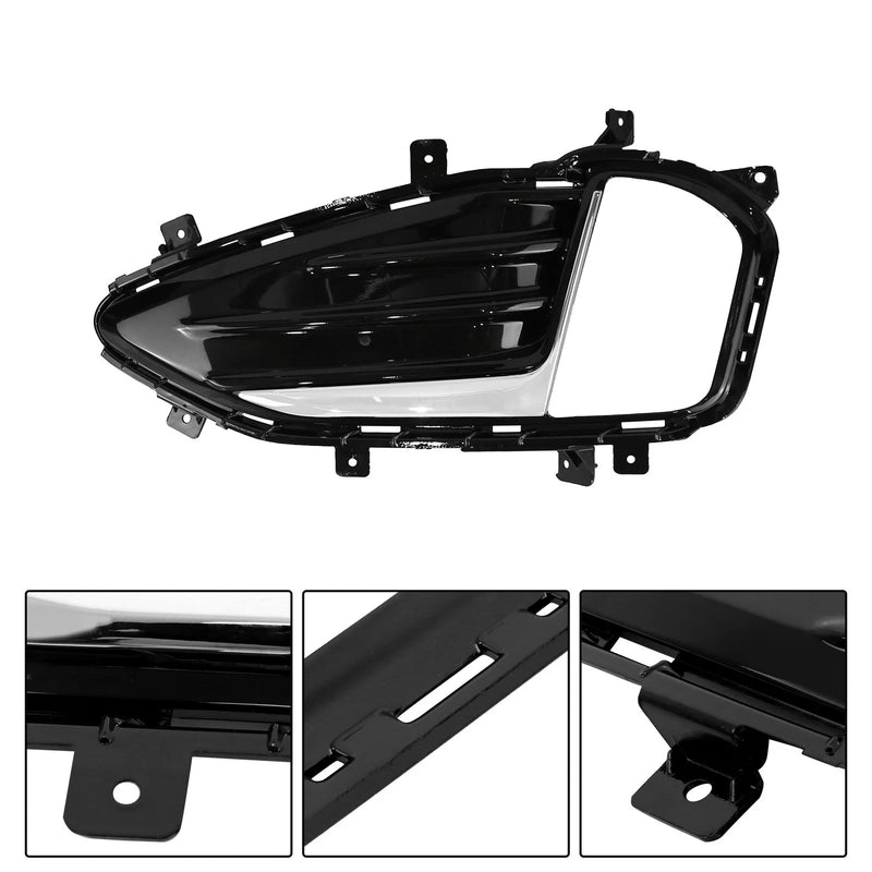 DURAFORCE Fog Light Cover Bezel 1Pc Chrome Left Driver Side for 2019-2024 for Ford Edge