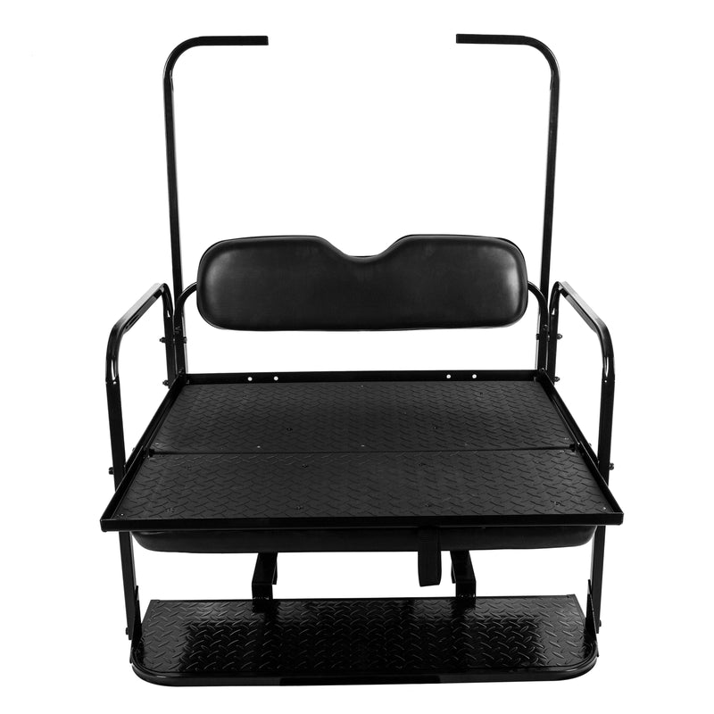 Flip Folding Rear Seat Cushions Pad w/Roof Support for EZGO TXT 1995+ Golf Cart