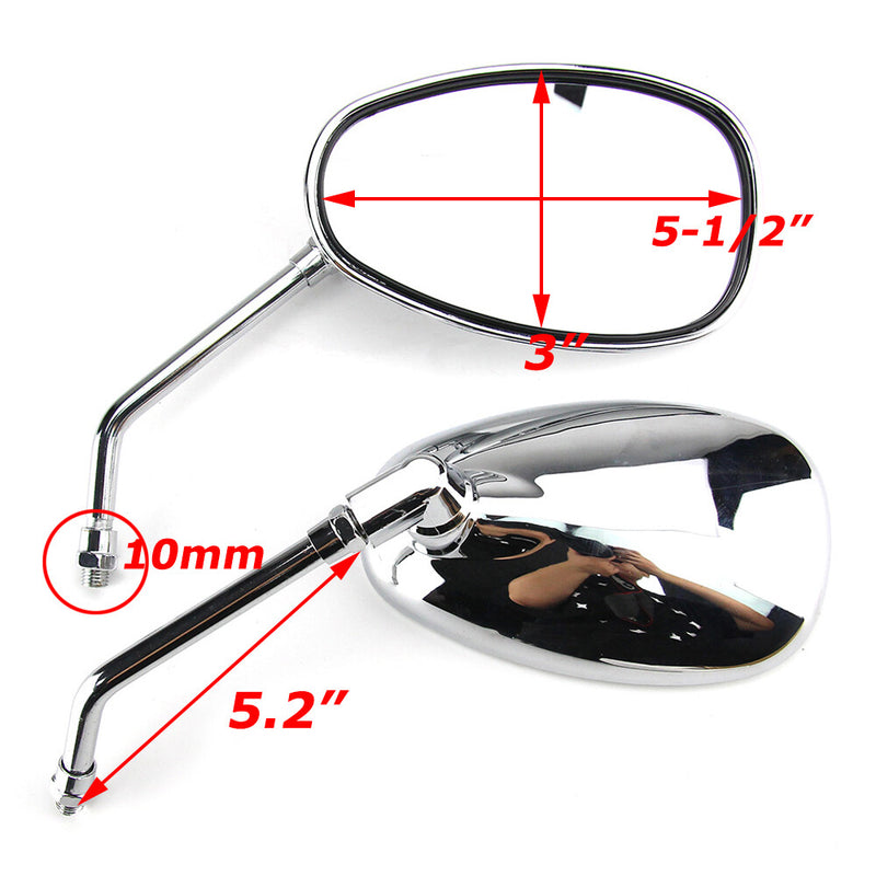 Motorcycle Side Mirrors for Honda VTX1300 VTX1800 Shadow Aero 750 1100 Pair