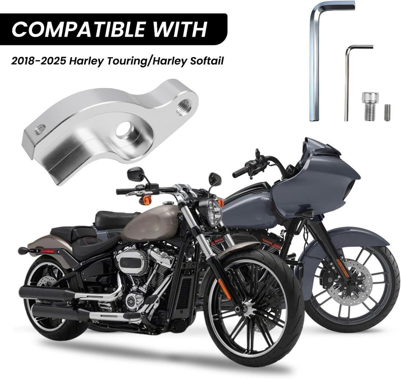 Chrome Gear Shift Neutral Assist Bracket for Harley M8 Softail Touring Bagger