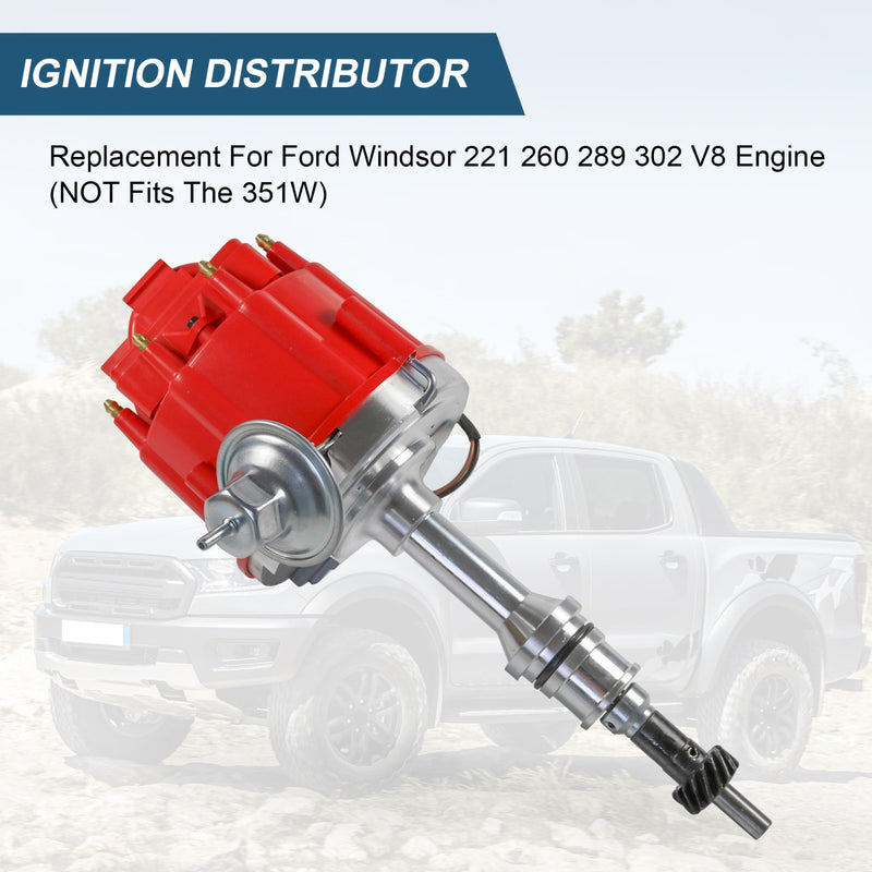 HEI Ignition Distributor for Ford Small Block 260 289 302 with 65K Coil