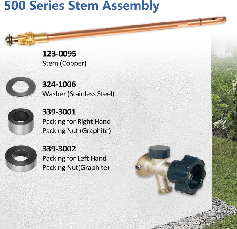 123-0095 Stem Assembly 16" for Mansfield Pier 500 Series 12" Sillcock ASFP
