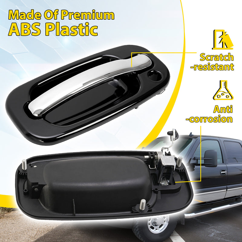 Front Exterior Door Handles Set Left Right Chrome for Silverado Sierra 1999-2006