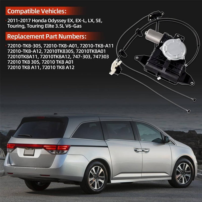 Power Sliding Door Motor w/Cables Right Side for Honda Odyssey 2005-2010