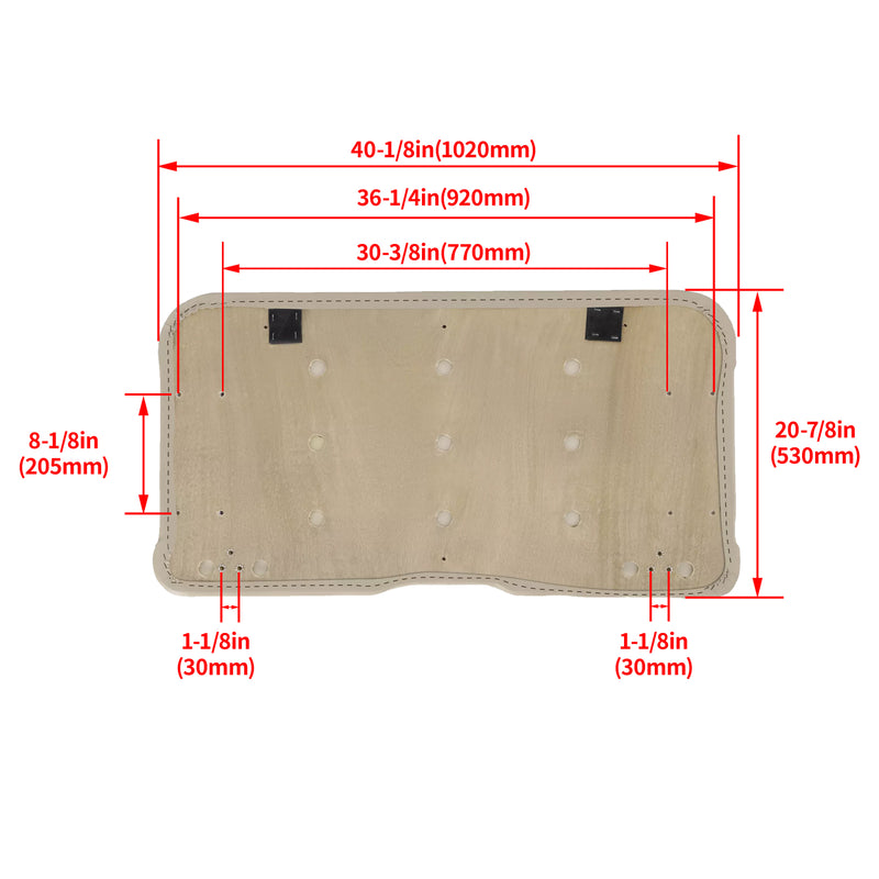 Front Seat Bottom Cushion Assembly Set for EZGO RXV 2008-UP Golf Cart