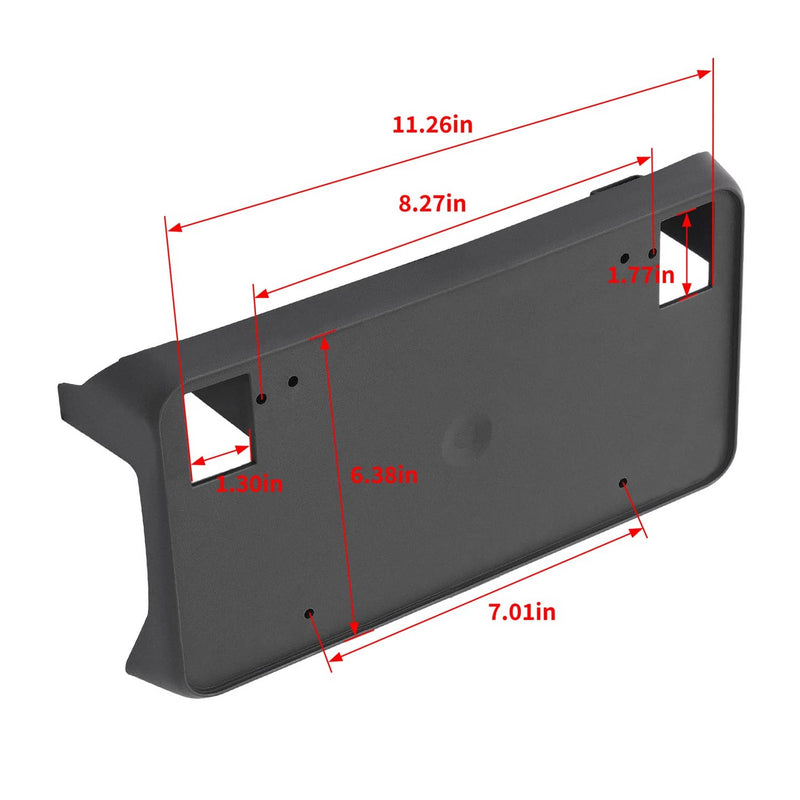 DURAFORCE Front Bumper License Plate Bracket Tag Holder for Chevy Silverado 1500 2016-2019