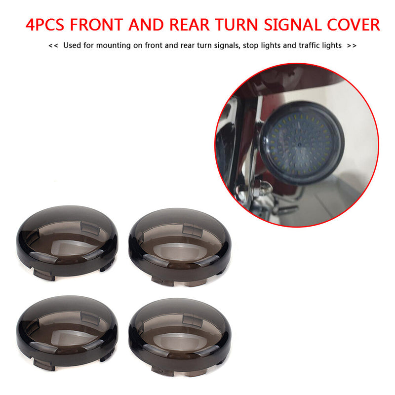 Turn Signal Light Lamp Cover Smoke Lens for Harley Heritage Softail 4PCS