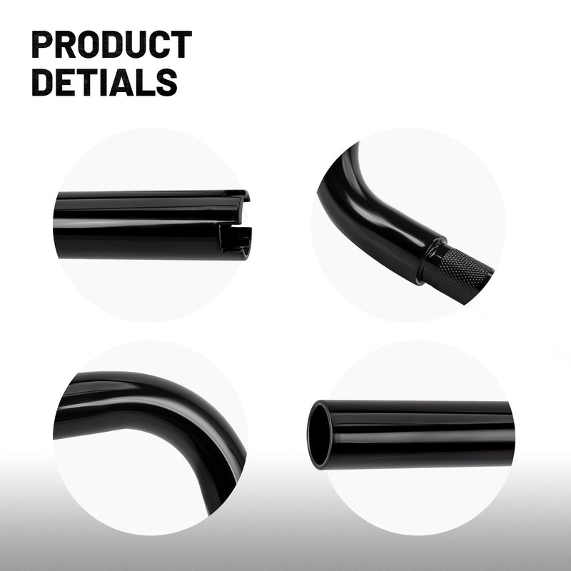 Black 12 Inch Rise Ape Hangers Handlebar for Harley FLST FXST Sportster XL Dyna