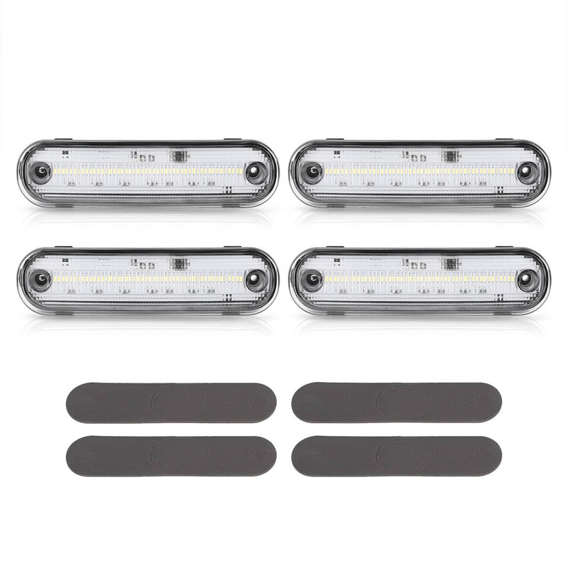 DURAFORCE Clear Front Rear LED Side Marker Light for Mazda Miata MX-5 1990-2005 4PCS