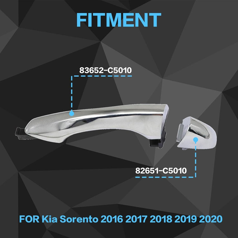 Rear Left Driver Side Outside Exterior Door Handle for 2016-2020 Kia Sorento