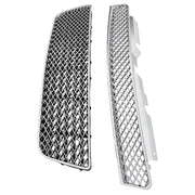 DURAFORCE Chrome Mesh Front Upper Lower Bumper Grille for Chevy Impala Limited 2006-2016