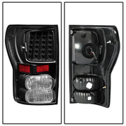 DURAFORCE Full LED Tail Lights Left+Right Black for Toyota Tundra 2007-2013 Pair Set