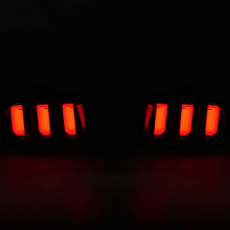DURAFORCE Clear Lens LED Tail Lights Rear Brake Lamps for Ford Mustang 2005-2009 Set