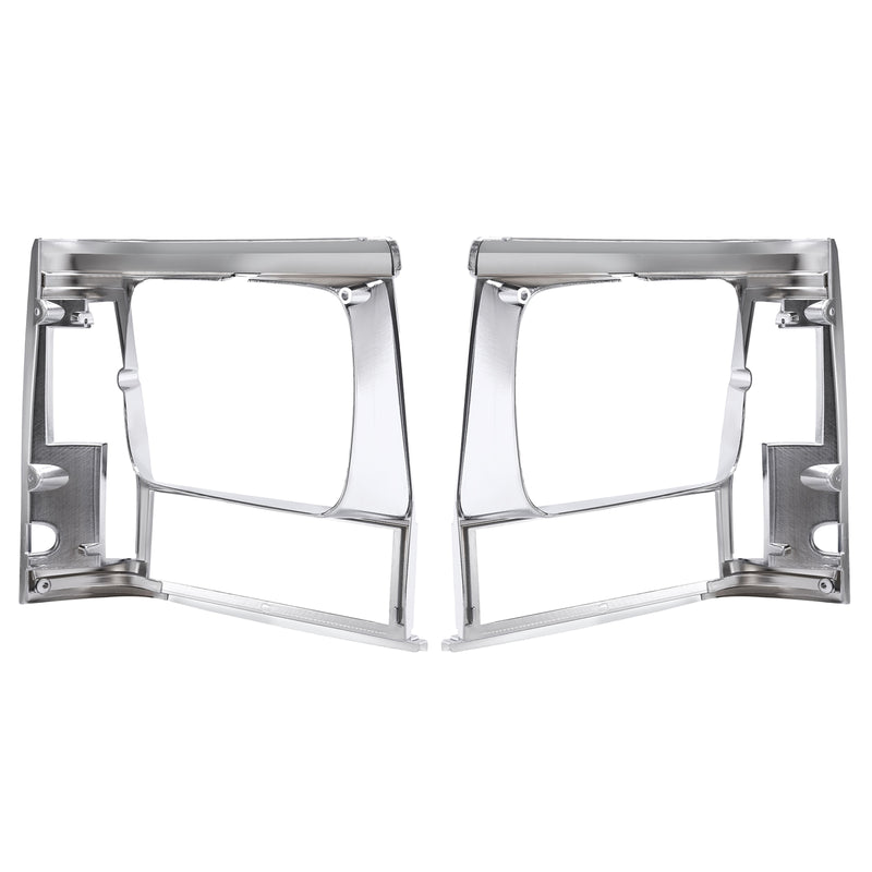 Headlight Bezel Trim for Jeep Cherokee 91-96 Comanche 91-92 Chrome 2PCS