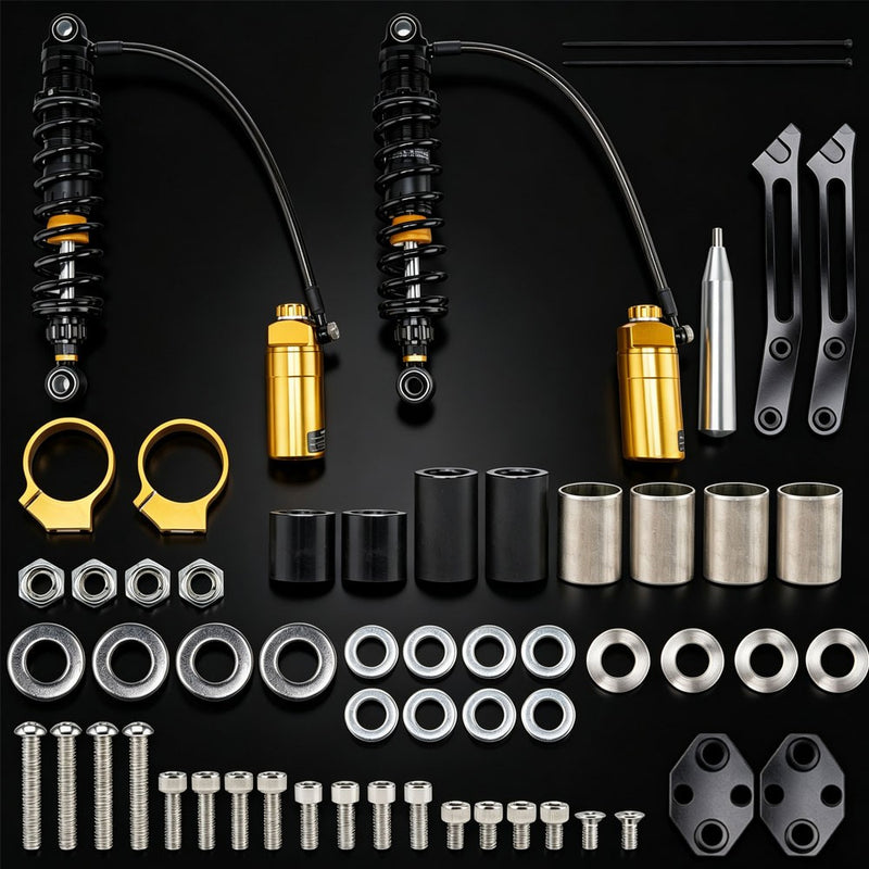 Remote Reservoir Rear Shock for Harley Electra Glide FLHT Suspension 2019-2022