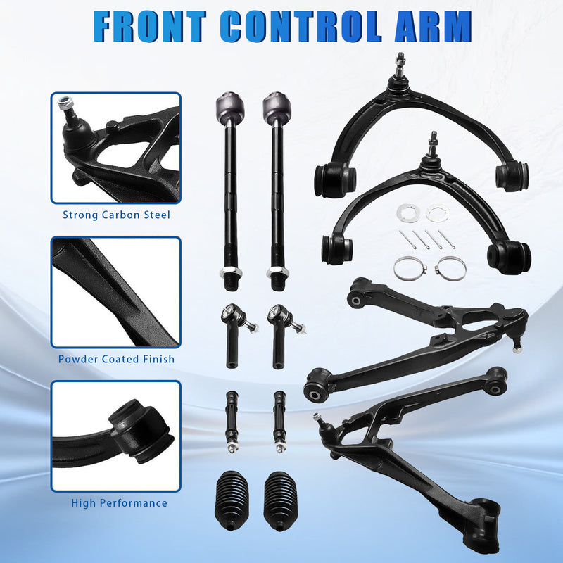 12Pcs Front Upper Lower Control Arm for Escalade Chevy Silverado GMC 2007-2013