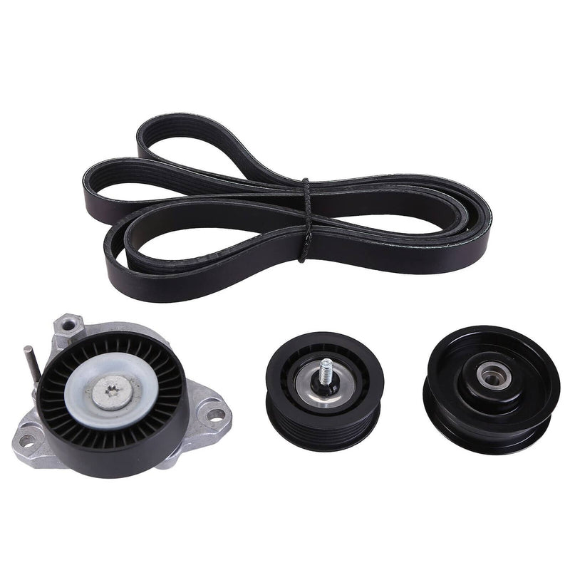 Engine Drive Belt Tensioner Idler Pulley Serpentine Belt Kit for Mercedes-Benz