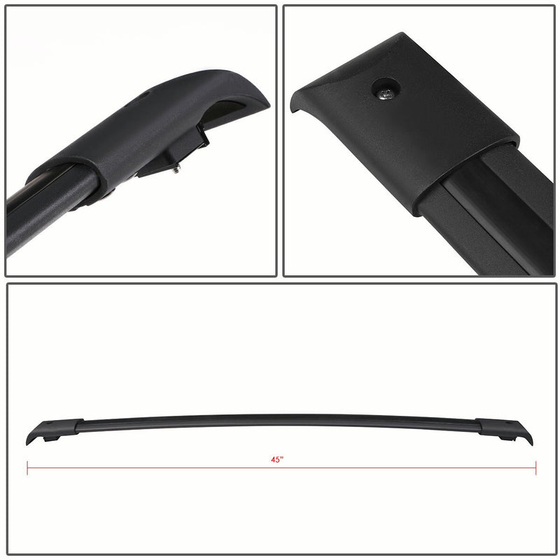Aluminum Roof Rack Top Rail Cross Bar Pair for Honda Pilot 2003-2008