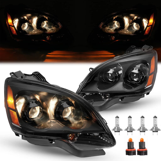 DURAFORCE Projector Headlights Headlamps for GMC Acadia 2007-2012 Left Right With Bulbs