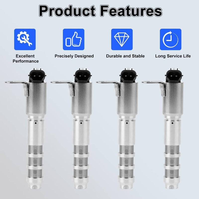 12626012 VVT Variable Timing Solenoid 4 Pieces for Cadillac Buick Chevy GMC