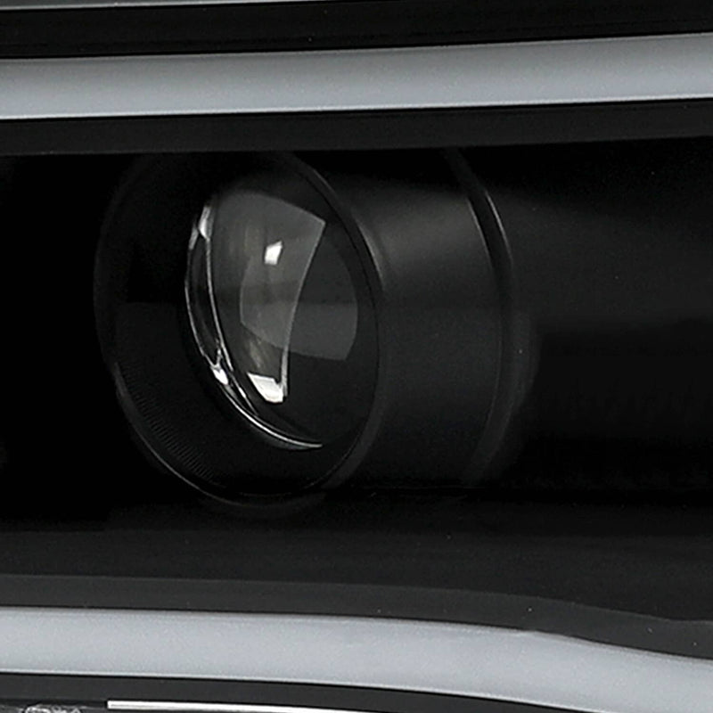 DURAFORCE Black LED DRL Dual Square Projector Headlights for Chevy Colorado 2015-2022