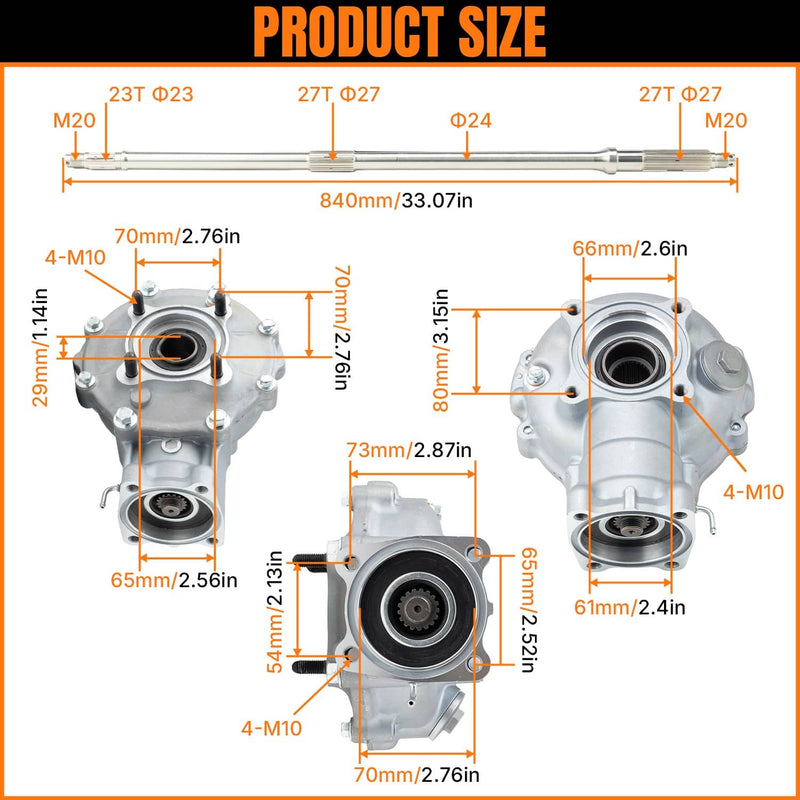 Rear Differential Axle for Honda Rancher 350 TRX350 FE FM TE TM 2000-2006