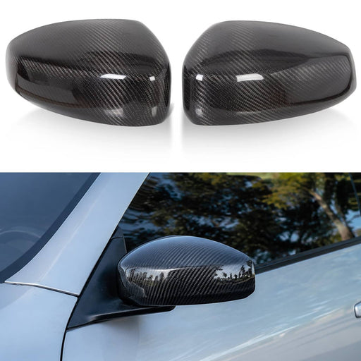 DURAFORCE Carbon Fiber Mirror Cover Cap Black Pair for Infiniti G35 Coupe 03-07