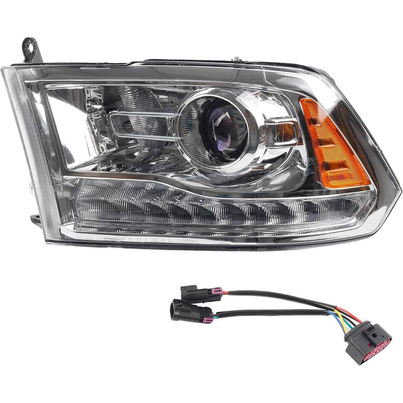 Chrome Projector Headlights w/LED DRL for Dodge Ram 1500 2500 3500
