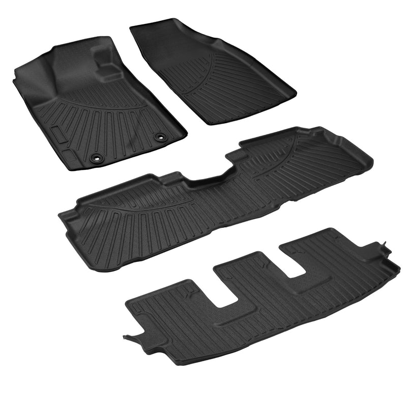 Floor Mats for Toyota Highlander 2008-2013 1st 2nd 3rd Row Liners Set of 3