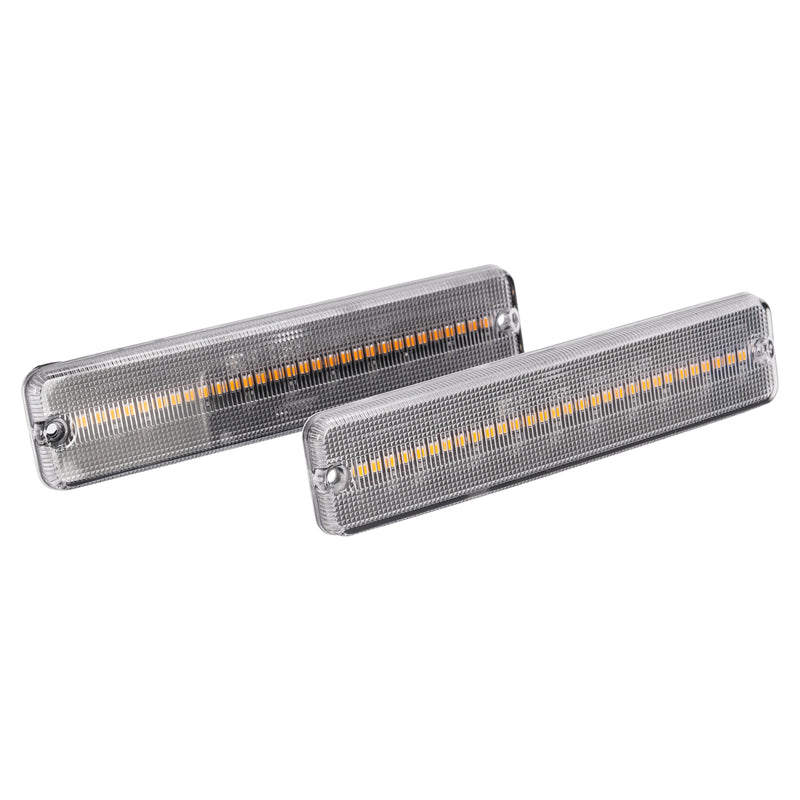 Front Fender LED Side Marker Lights Bumper Lamps for Jeep Wrangler YJ 1987-1995