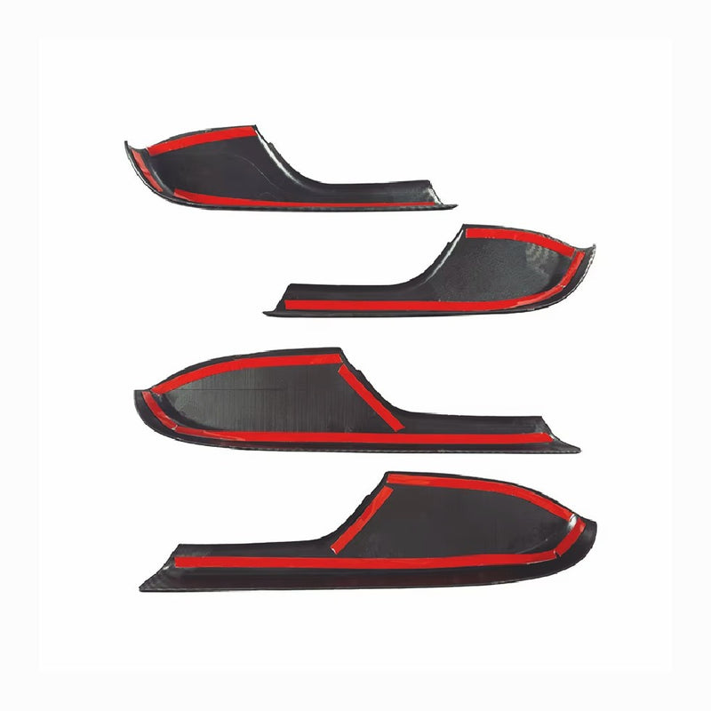 Carbon Fiber Interior Door Armrest Panel Trim Cover for Honda Civic 4x 2016-2020
