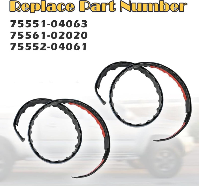 2005-2015 Toyota Tacoma Double Cab Roof Drip Molding RH LH 75551-04063 2PCS