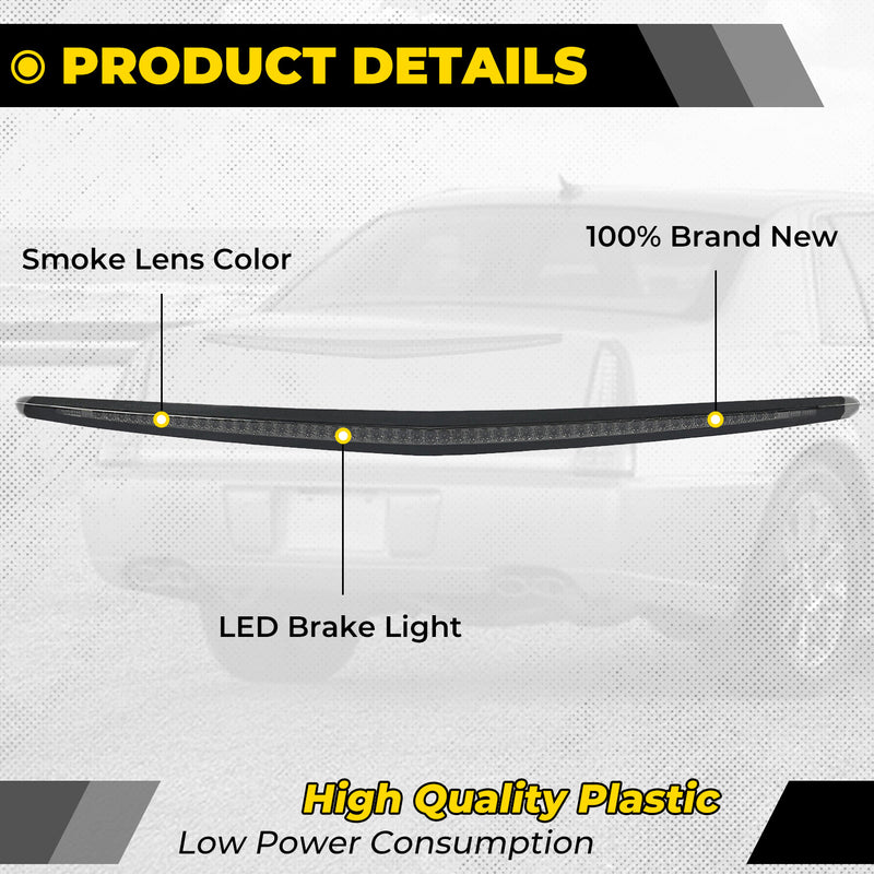 Rear LED Third Tail Light Brake Lamp Smoke Lens for Cadillac DTS 2006-2011