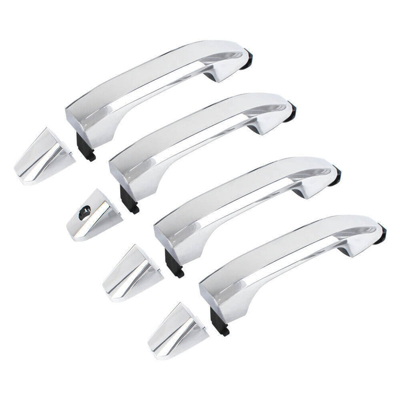 Exterior Door Handle Chrome Set of 4 for Chevrolet Silverado 1500 2014-2017