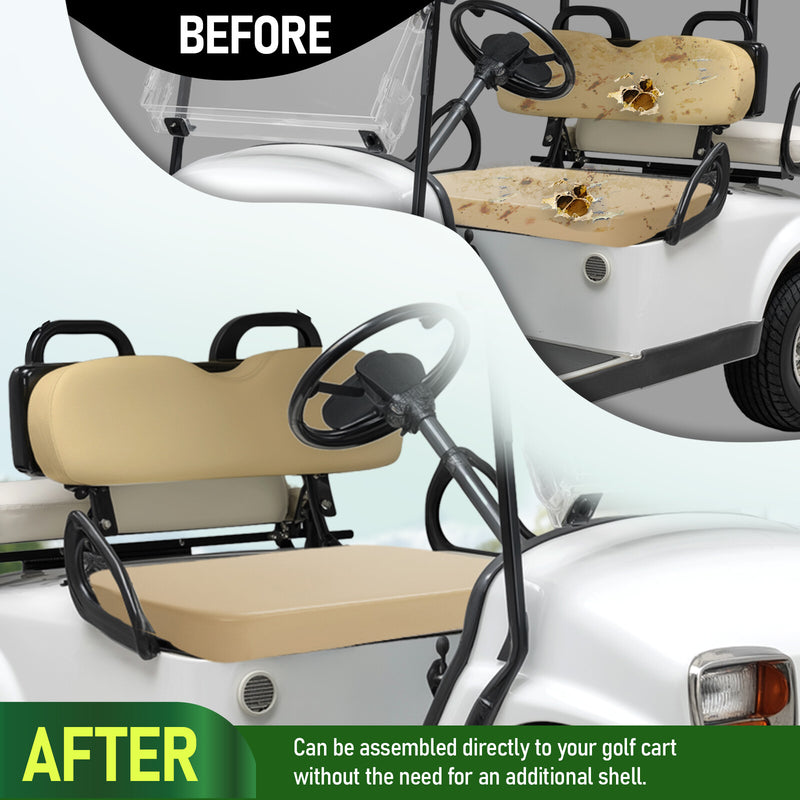 Golf Cart Tan Seat Bottom Assembly for EZGO Marathon Pre-Medalist 1973-1994