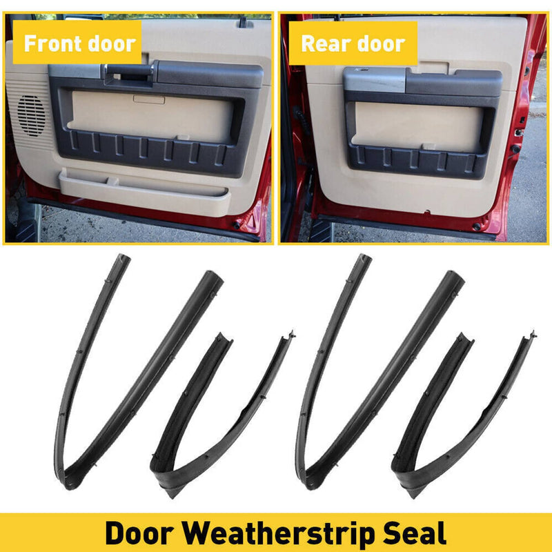 Front Rear Lower Door Weather Strip Seal for Ford F250 F350 Crew Cab 1999-2016
