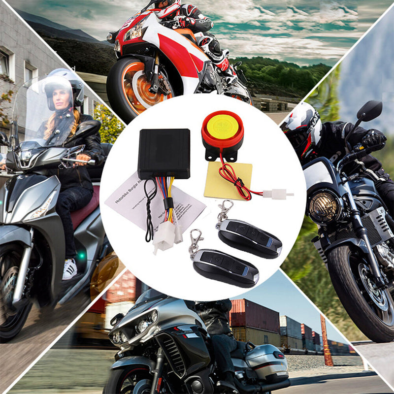 Motorcycle Bike ATV Alarm Remote Engine Start Anti-theft Security System Scooter
